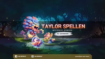 kleurrijke fantasie gaming advertentie