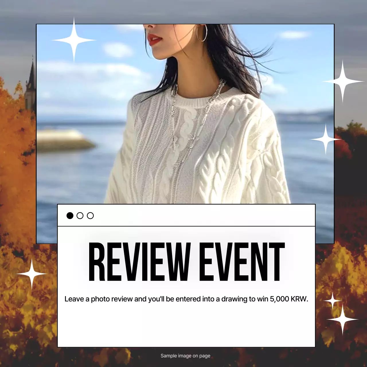 Bege Moderno Anúncio de revisão