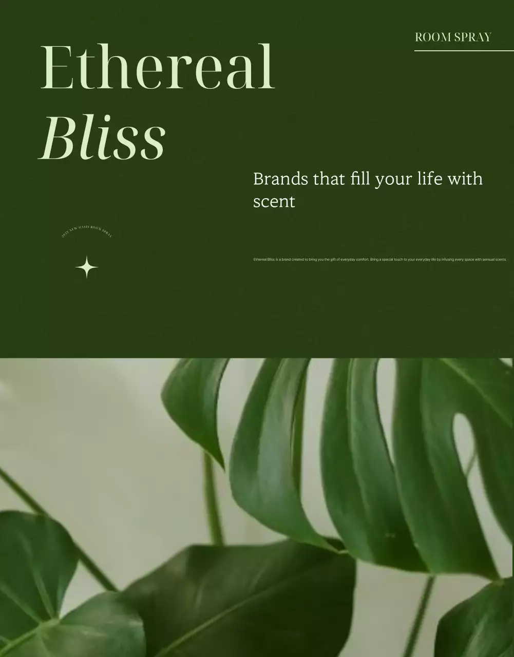 Green Minimal Room Spray Promotion Poster