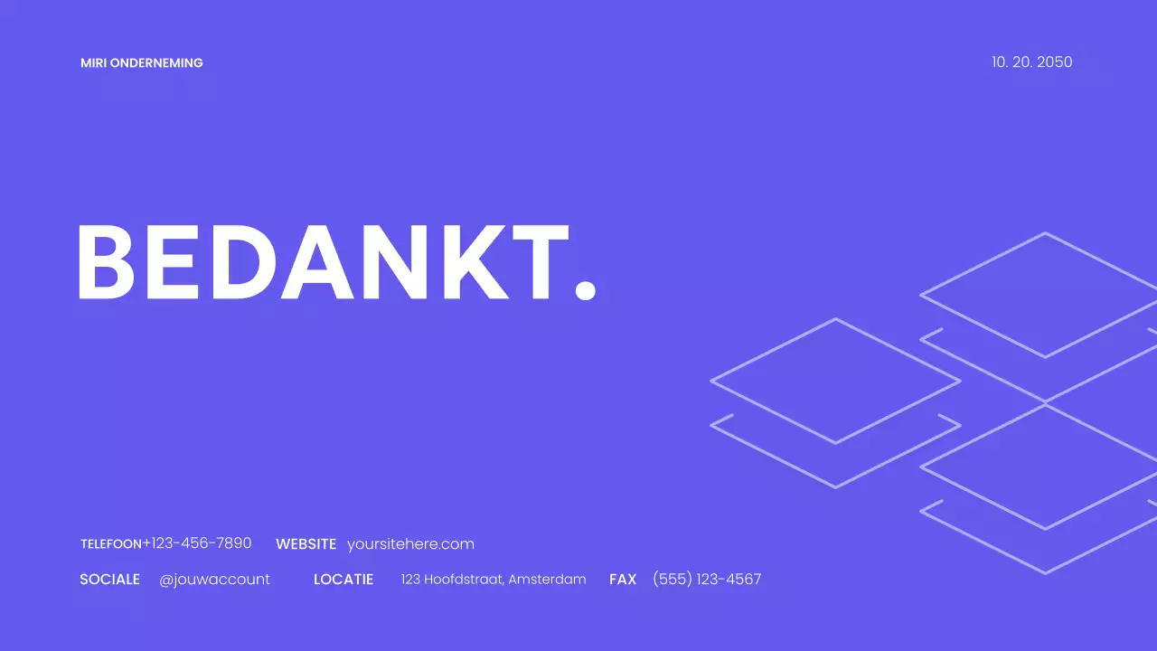 presentatie paars modern marketingplan