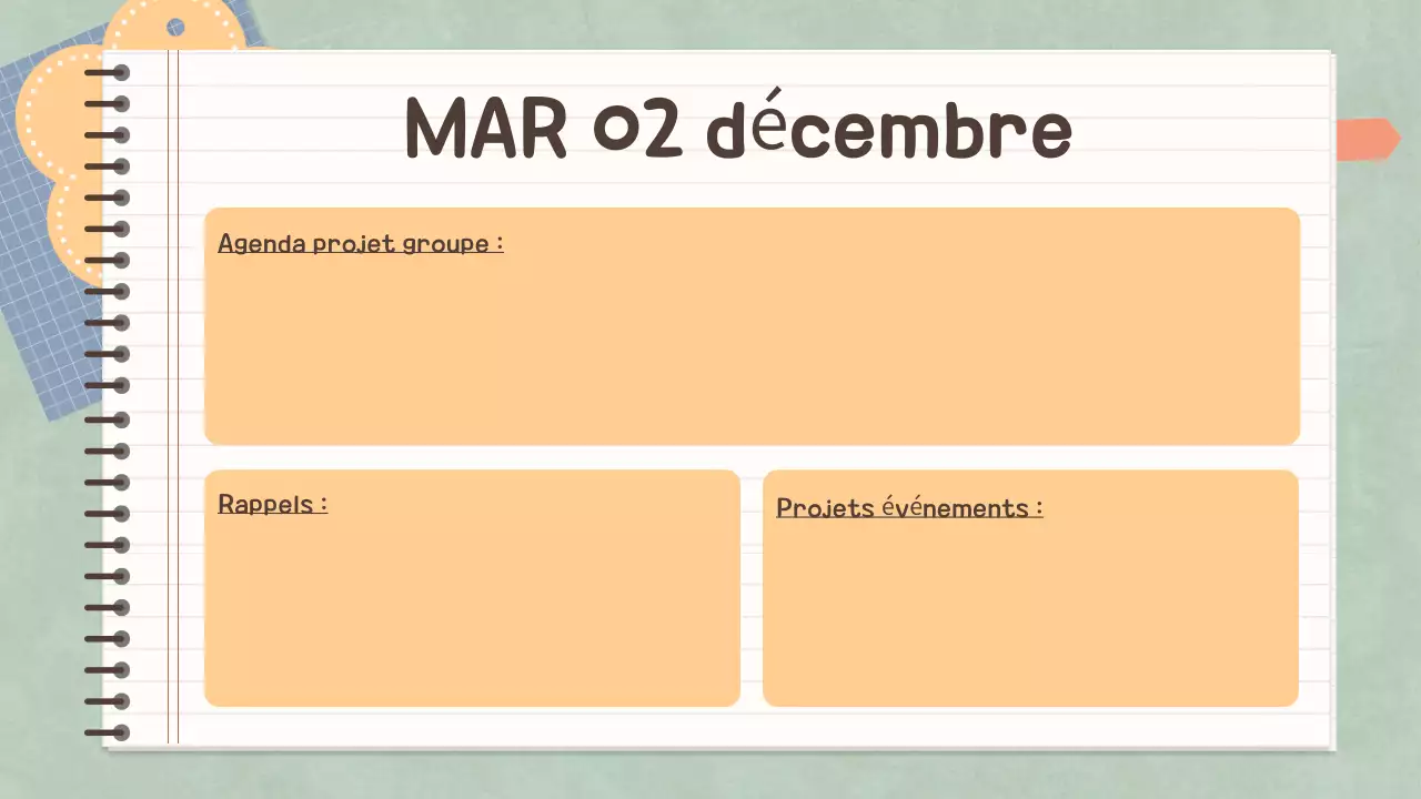 Simple Pastel Notebook Class Agenda for School