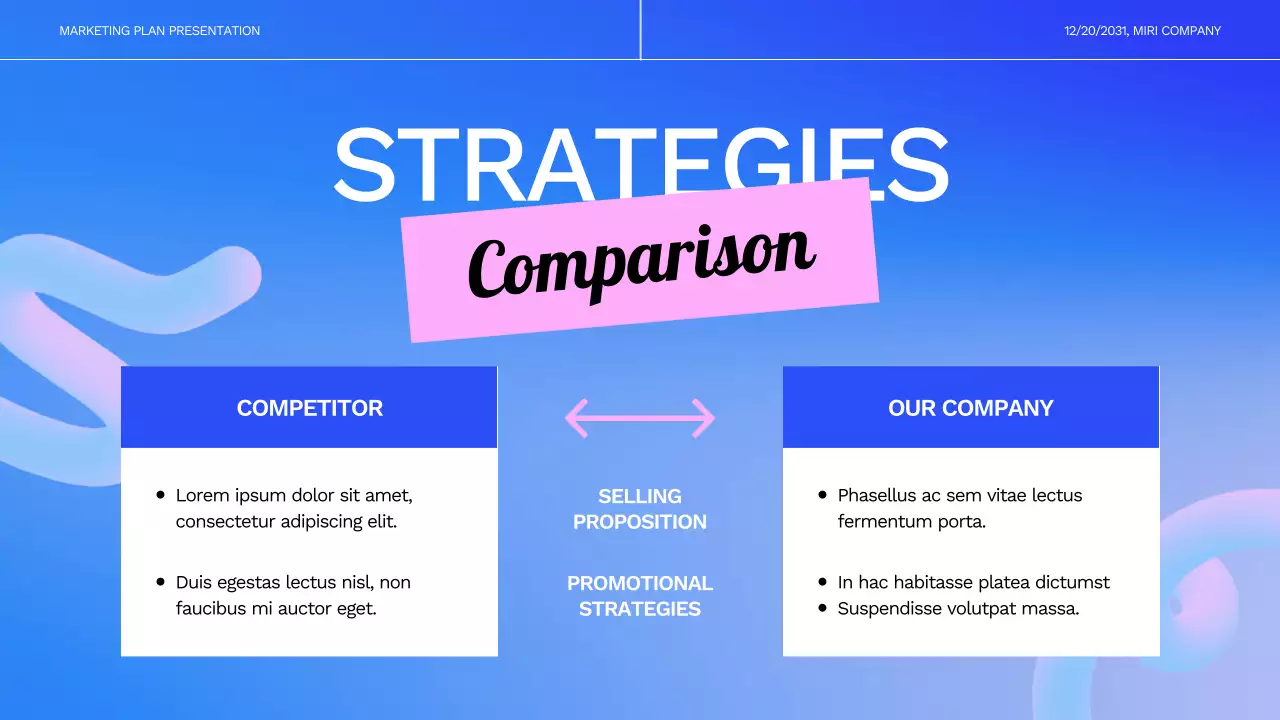 블루 모던 마케팅 계획 프레젠테이션
