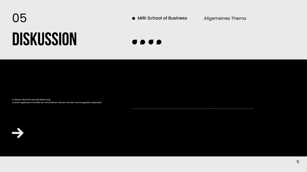 Schwarz und Weiß Minimal Thesis Werbung