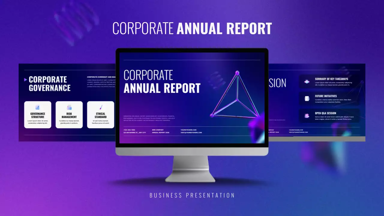 퍼플 모던 기업 보고서 프레젠테이션
