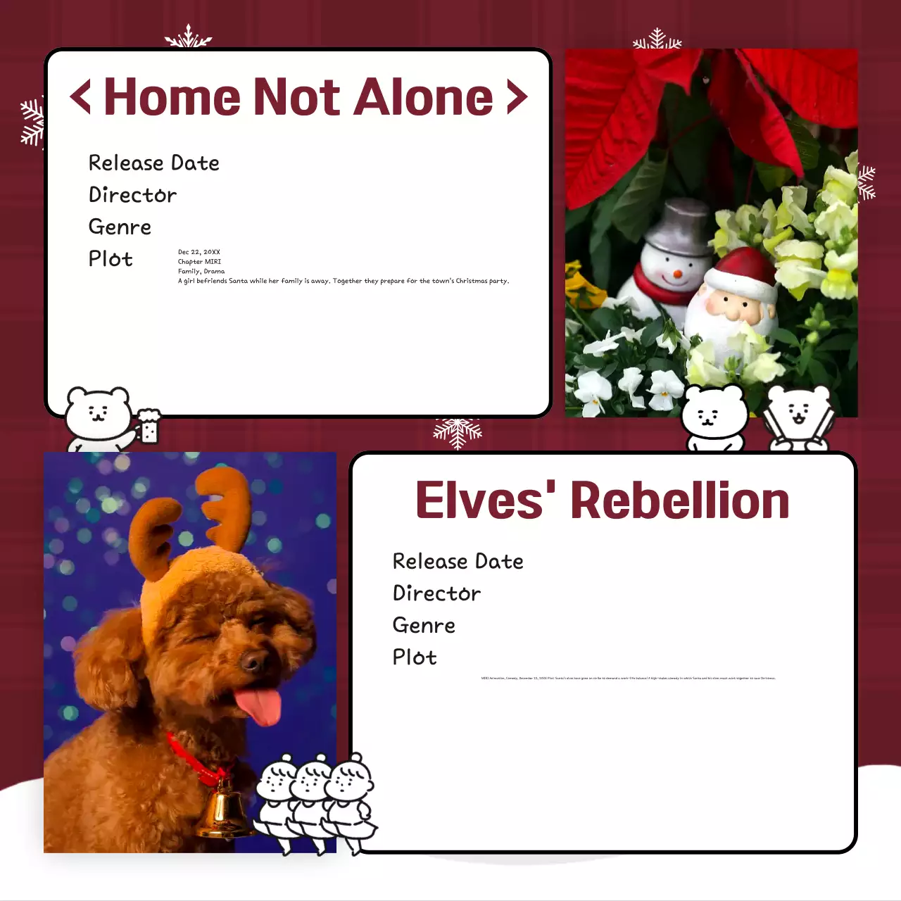 Guia de Natal Red Cute Instagram Carousel