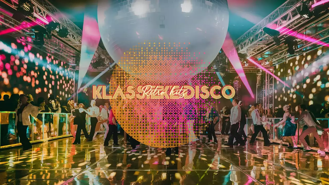 kleurrijk retro disco-evenement