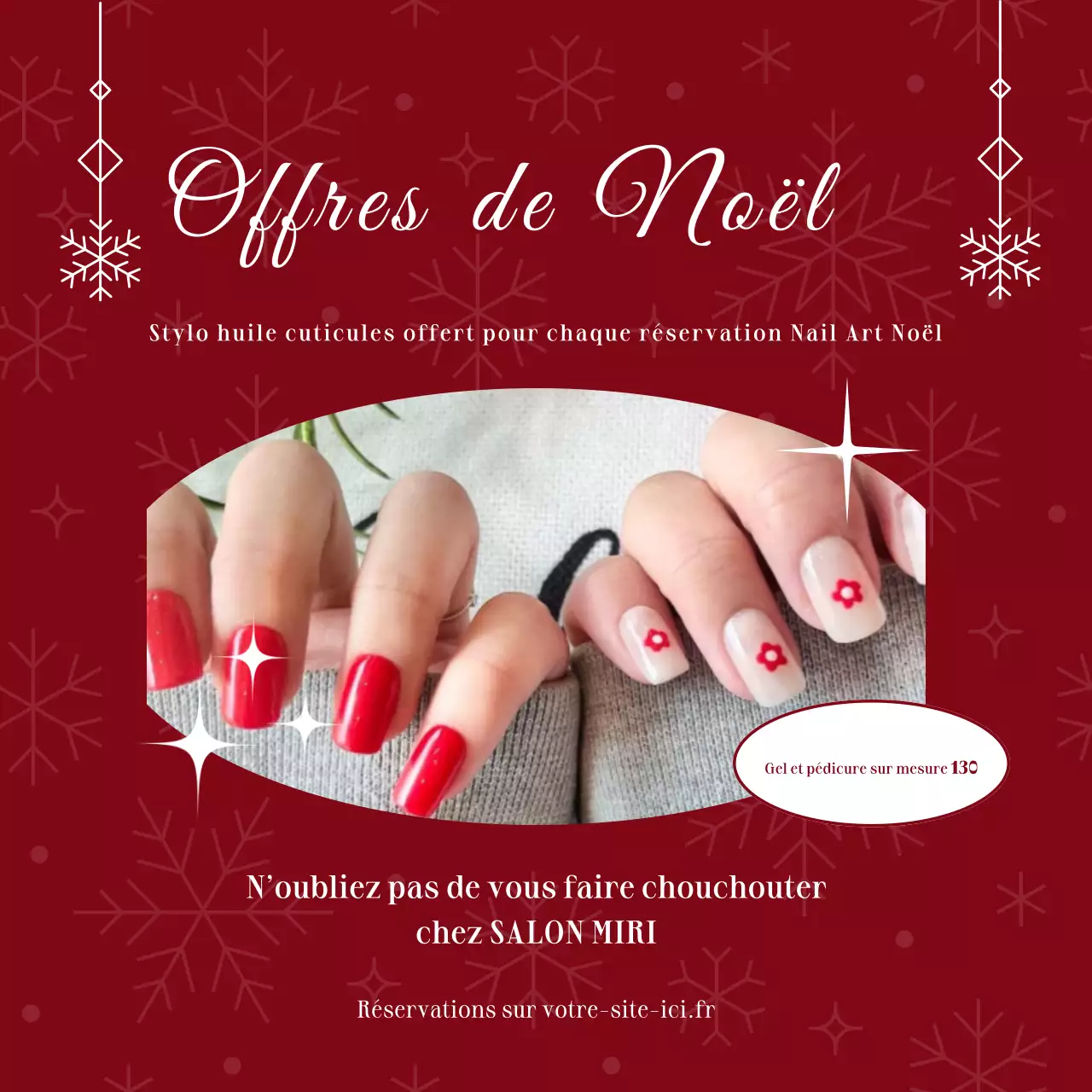 Rouge Blanc Moderne Offre de Noël Médias sociaux