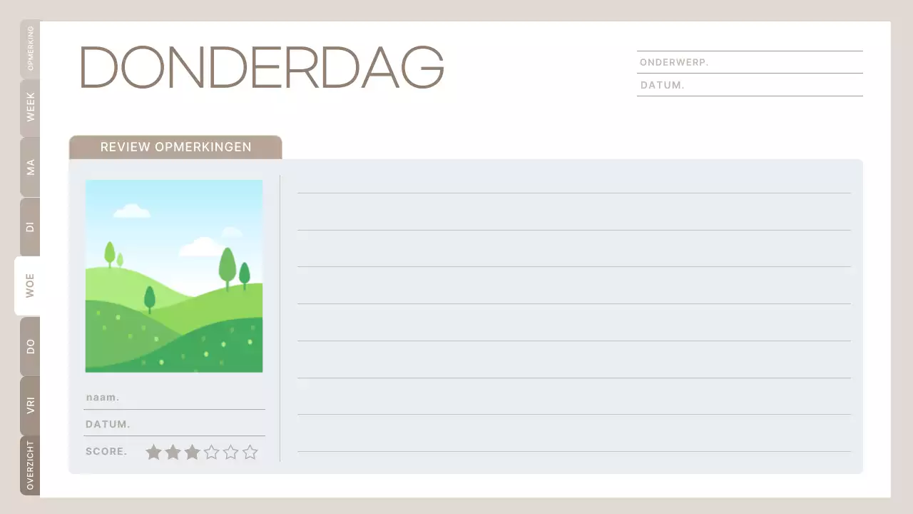 beige minimalistische klassenplanner schema