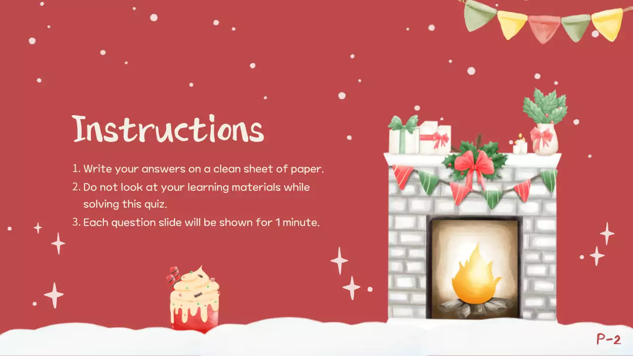 Red Festive Christmas Quiz Presentation