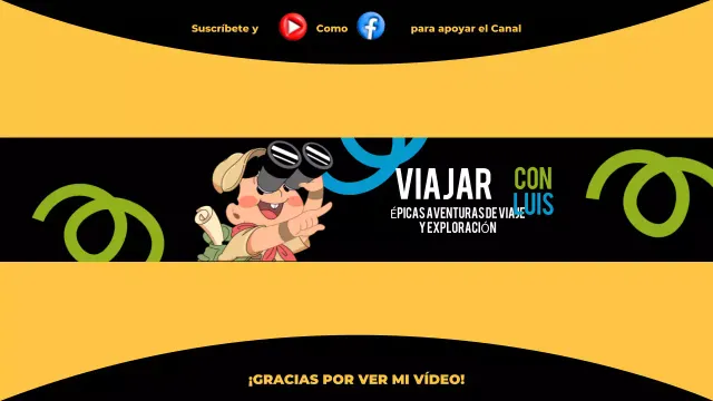 promoción de viajes de dibujos animados amarillos