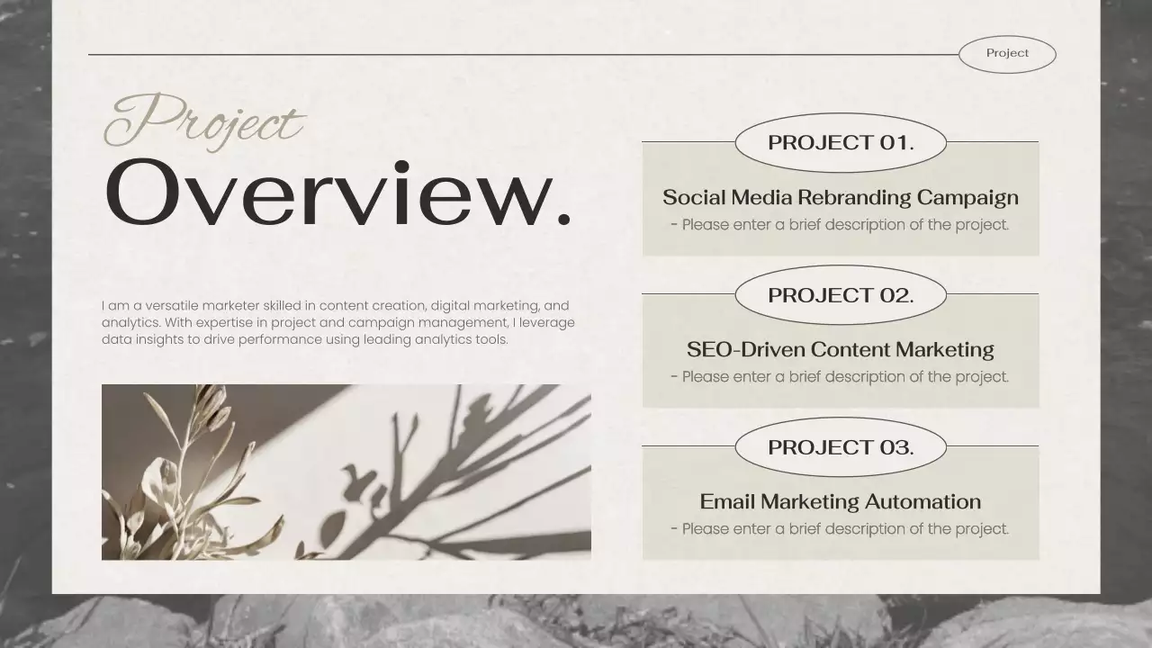 Black Elegant Portfolio Resume Presentation