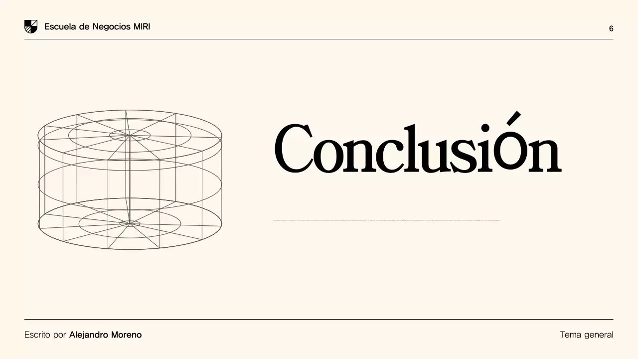 Presentación de la tesis Beige Modern