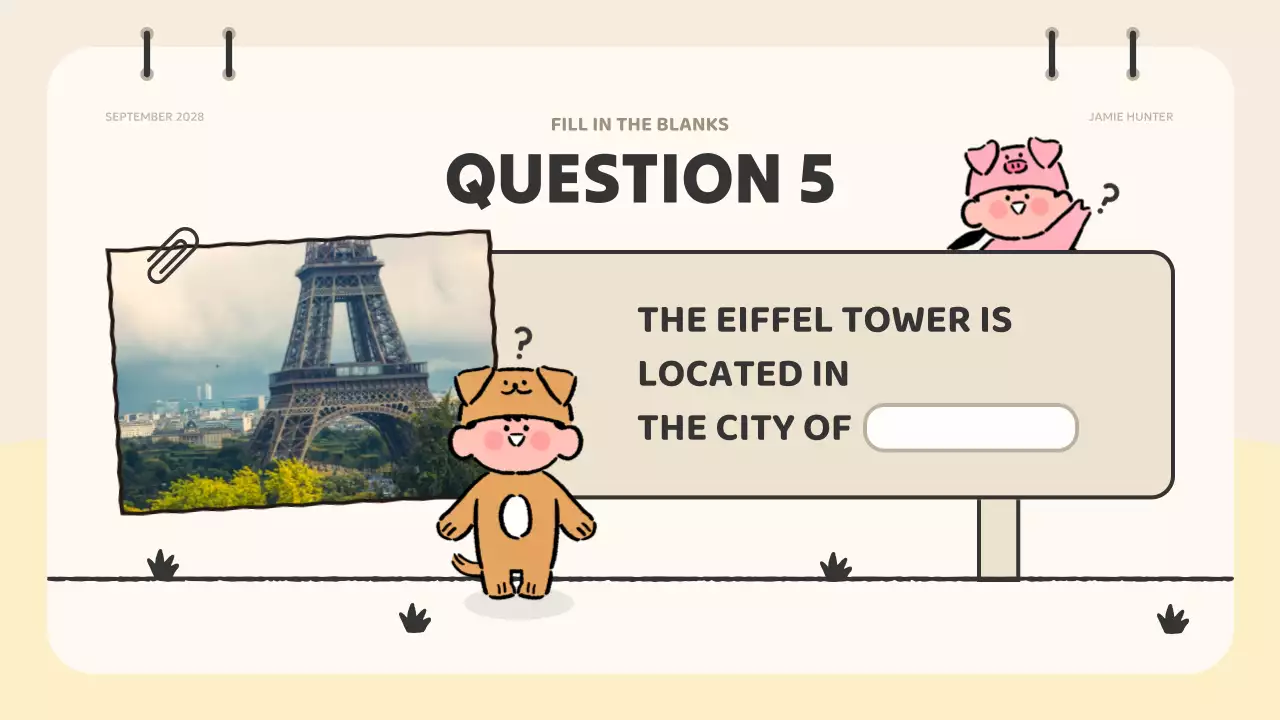 Colorful Cute Quiz Guide Presentation