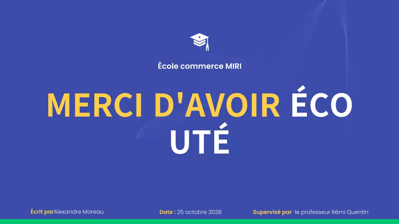 présentation de la thèse blue modern