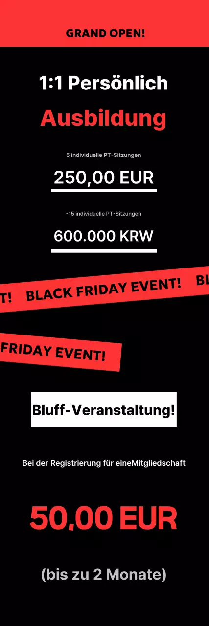 Schwarze stilvolle Fitness-Anzeige