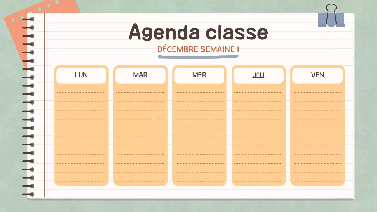 Simple Pastel Notebook Class Agenda for School