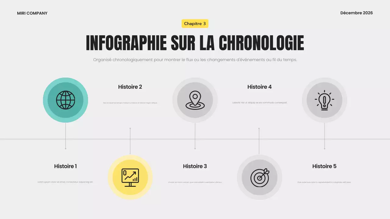 modèle d'infographie moderne gris