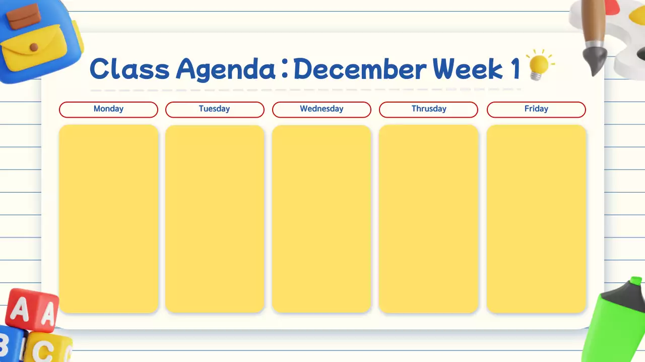 Bài thuyết trình về Kế hoạch lớp học đơn giản màu vàng