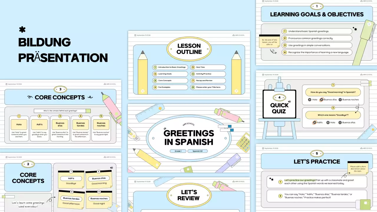 blue modern education guide