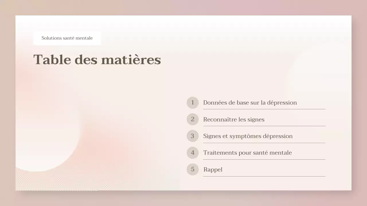 présentation beige de la santé moderne