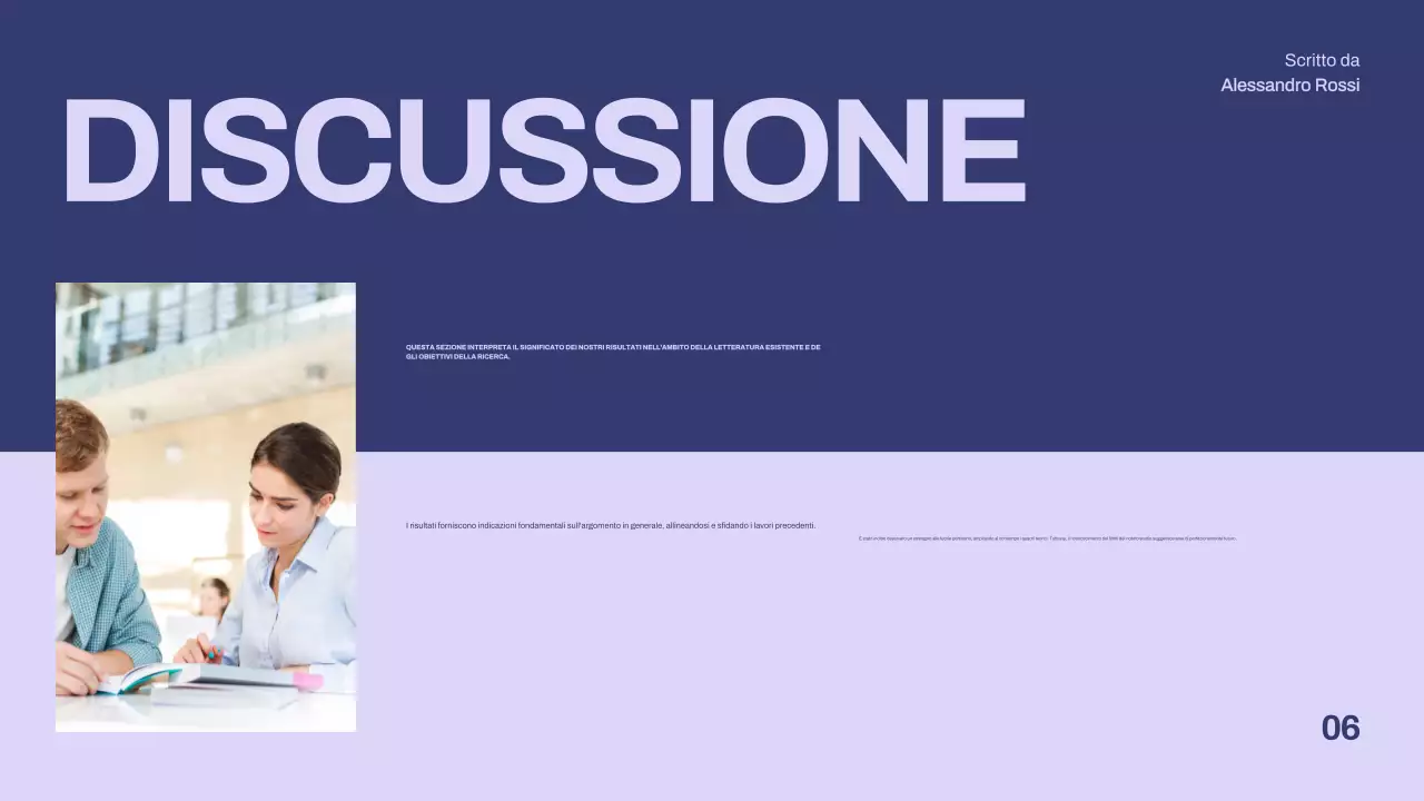 presentazione di tesi minimalista viola