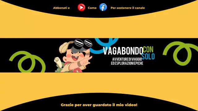 promozione di viaggio con cartone animato giallo