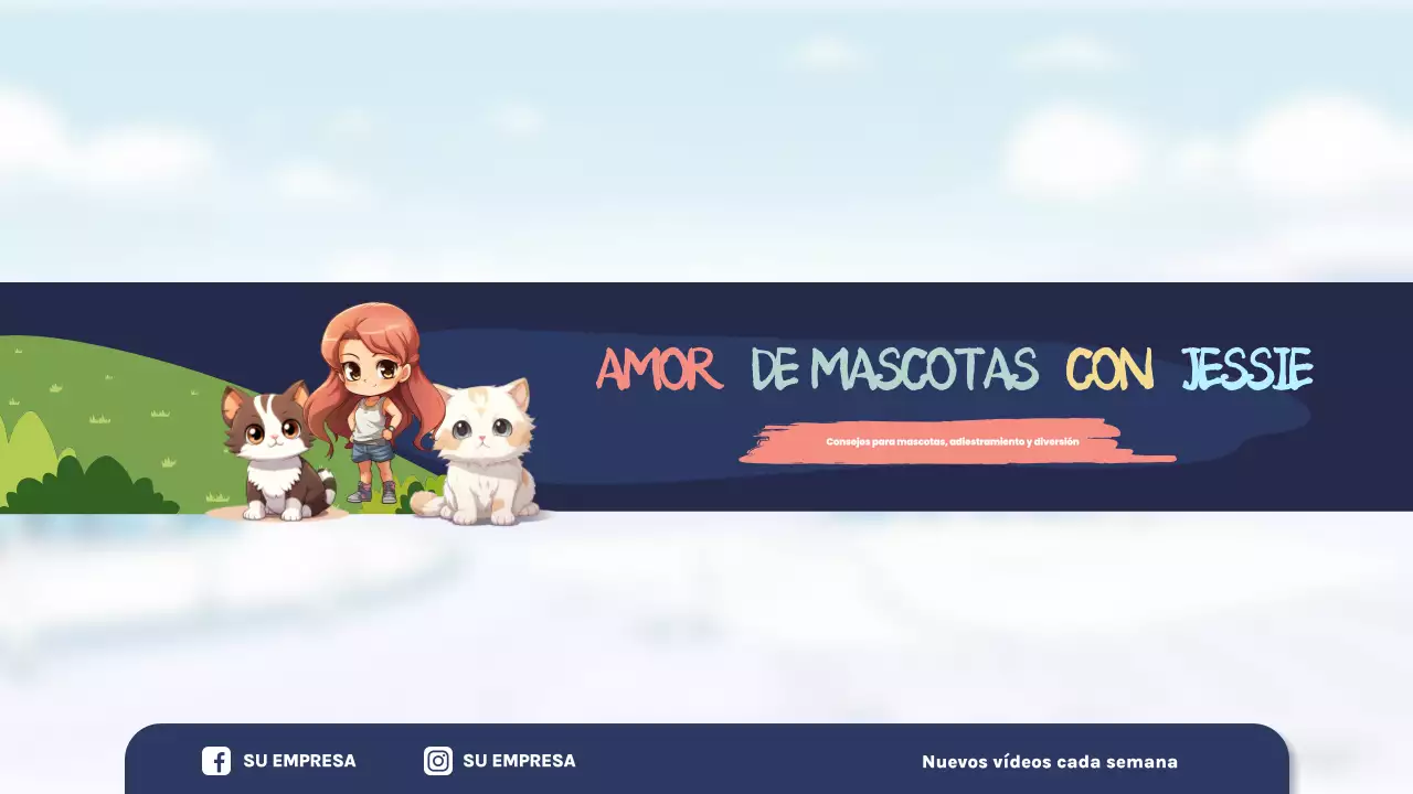 blue cartoon pet care channel