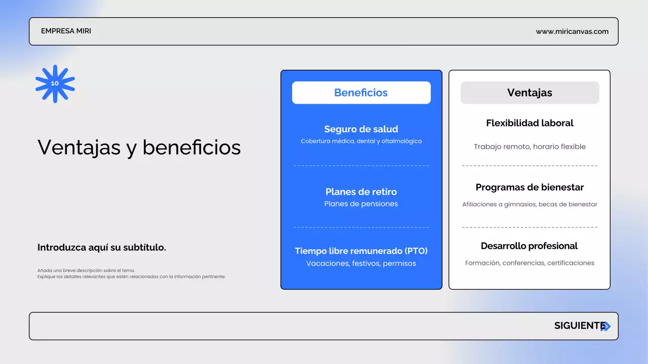 presentación de empresa moderna azul