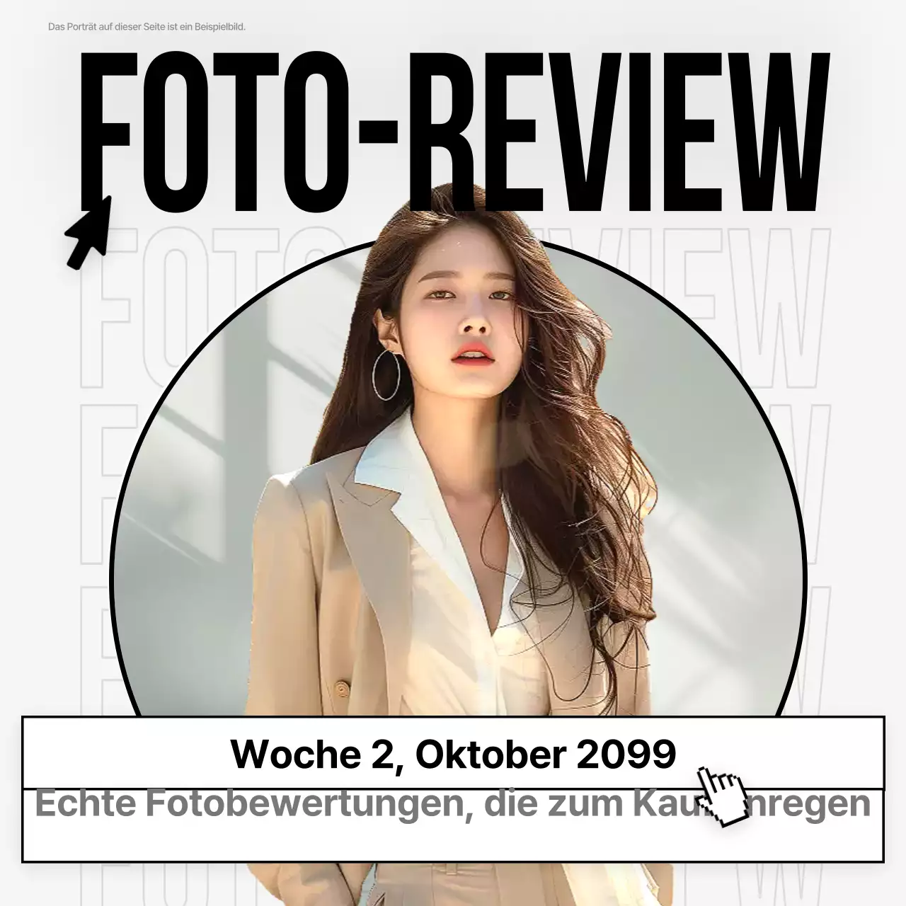 Beige Modern Review Anzeige
