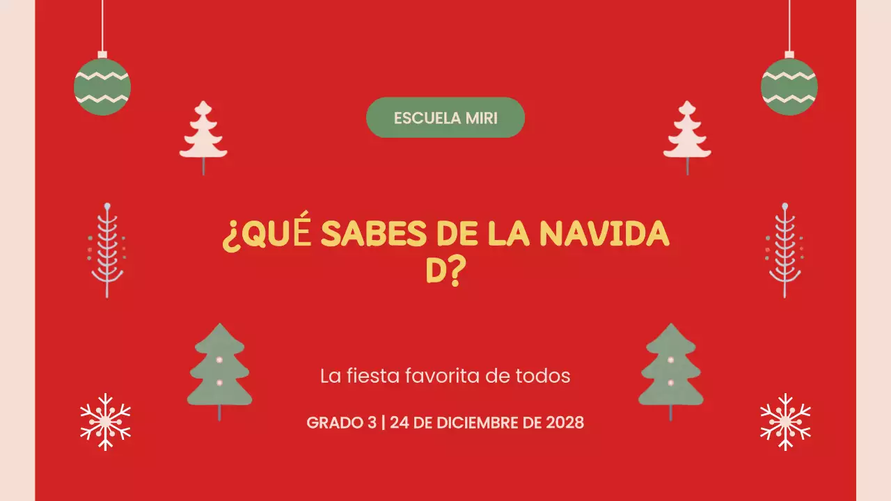 Presentación navideña retro roja