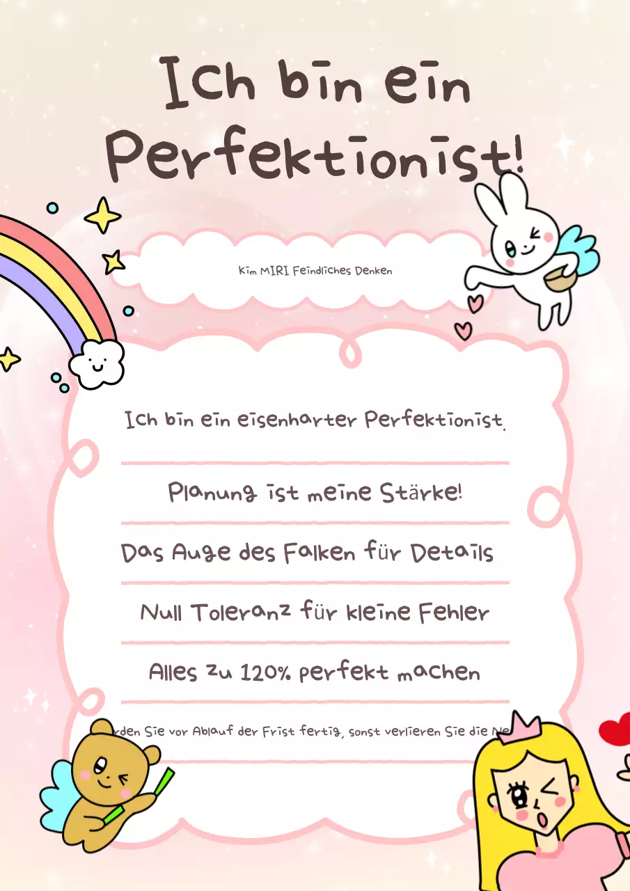 Rosa süßes Anschreiben Wortlaut