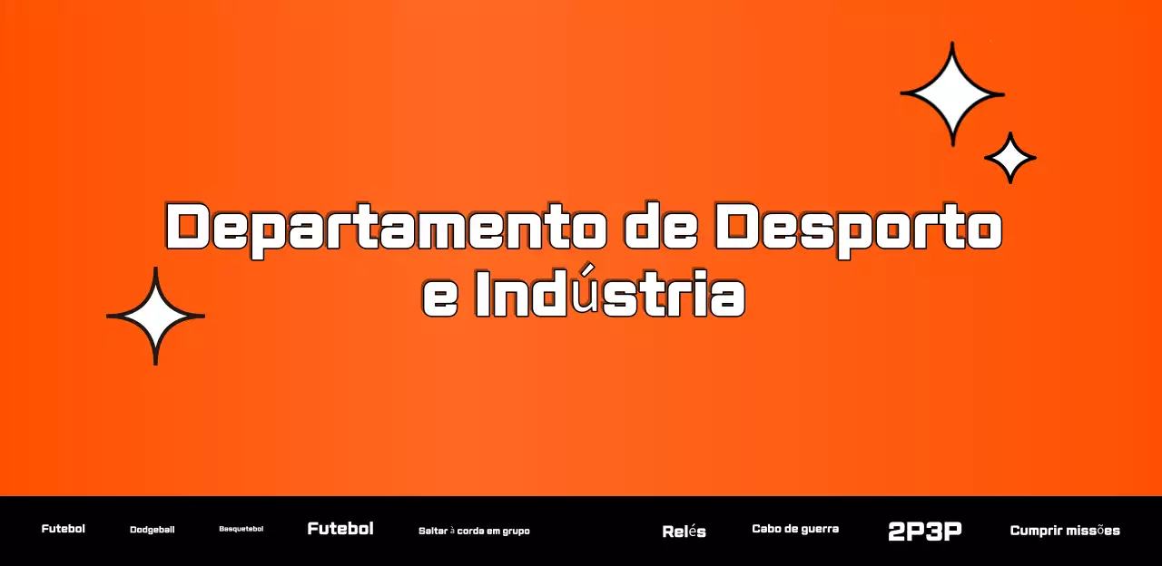 Cartões de planeamento para um encontro desportivo universitário com um efeito de banda desenhada laranja