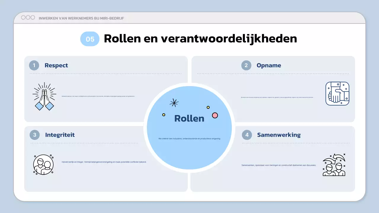 blauwe moderne bedrijfspresentatie