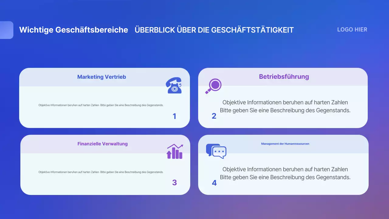 Übergabe blauer Standard-Berichtsinformationen