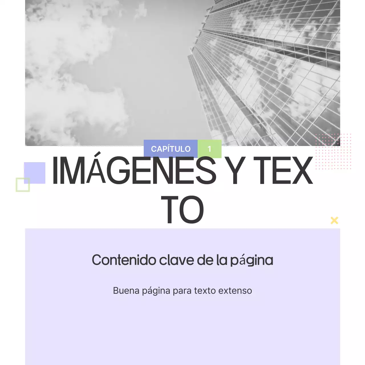 Una guía con formas sencillas en morado y gris