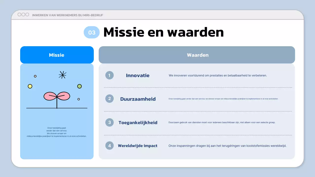 blauwe moderne bedrijfspresentatie