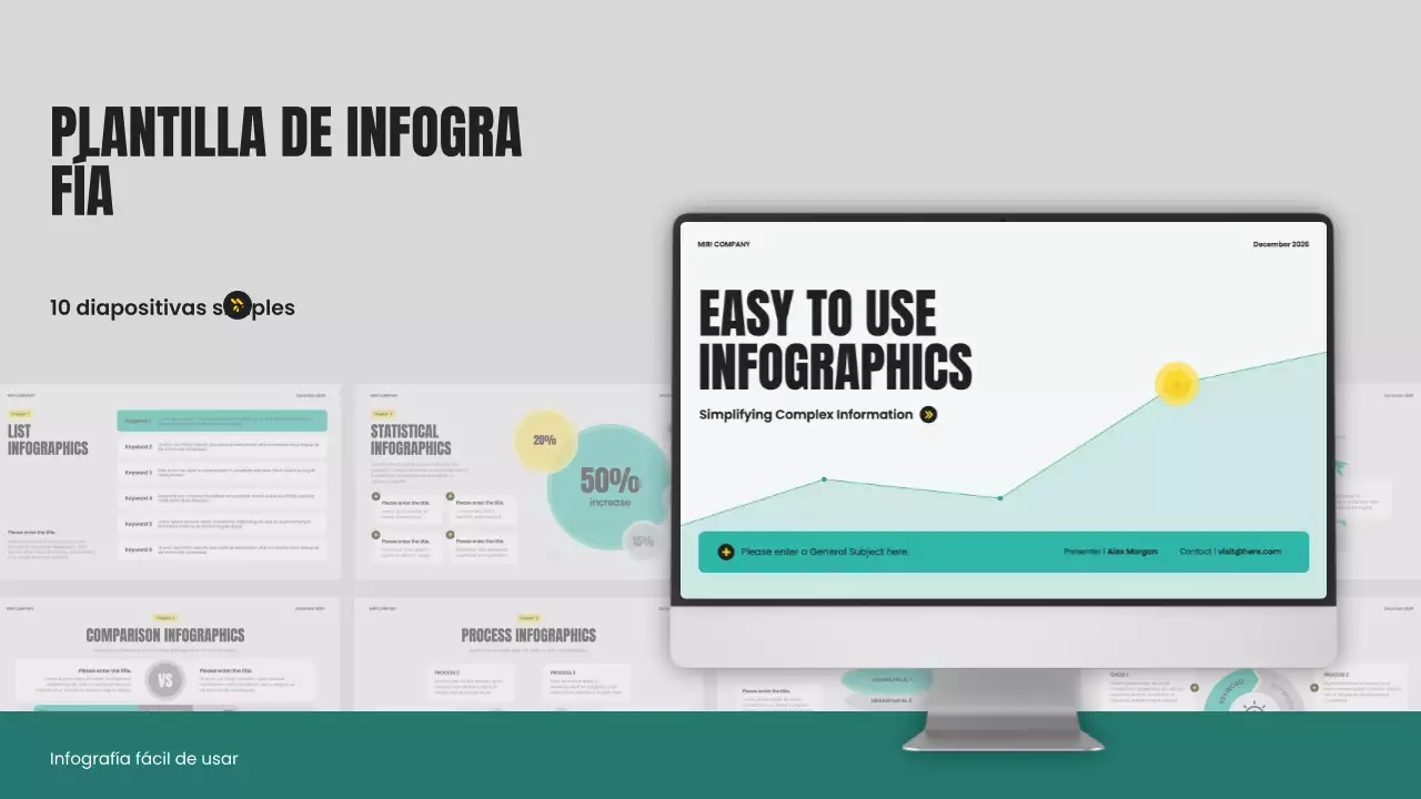 plantilla infográfica moderna gris
