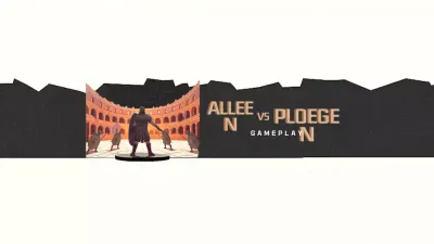 beige vintage spelaankondiging