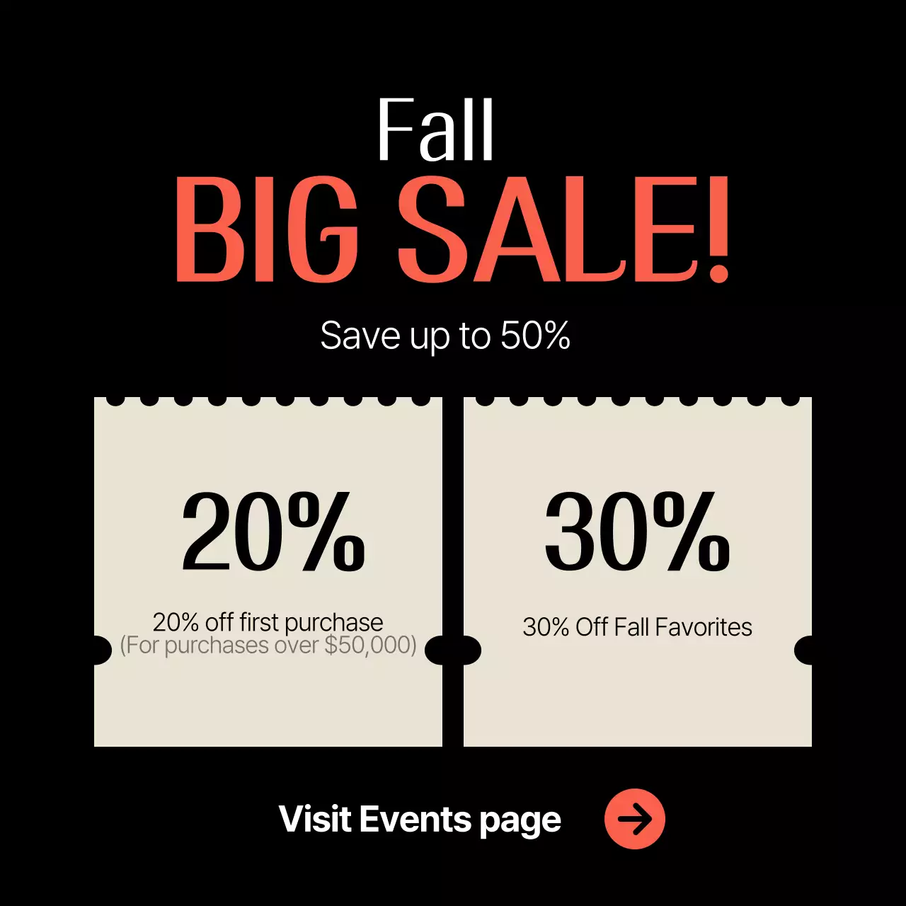 Beige Simple Shopping Ads