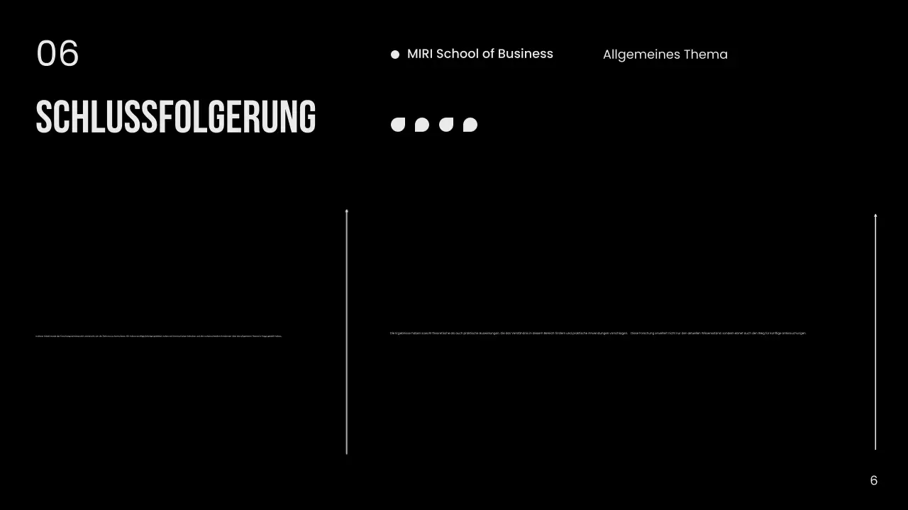 Schwarz und Weiß Minimal Thesis Werbung