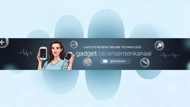 Blauw Modern Technology Channel Banner
