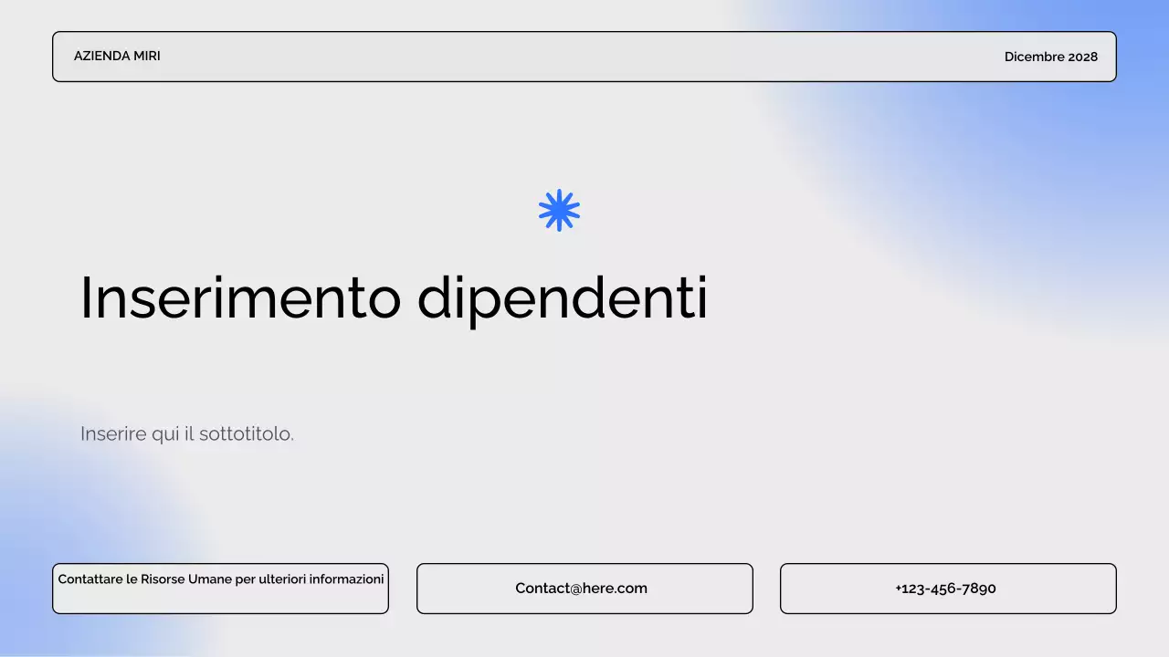 presentazione aziendale moderna blu