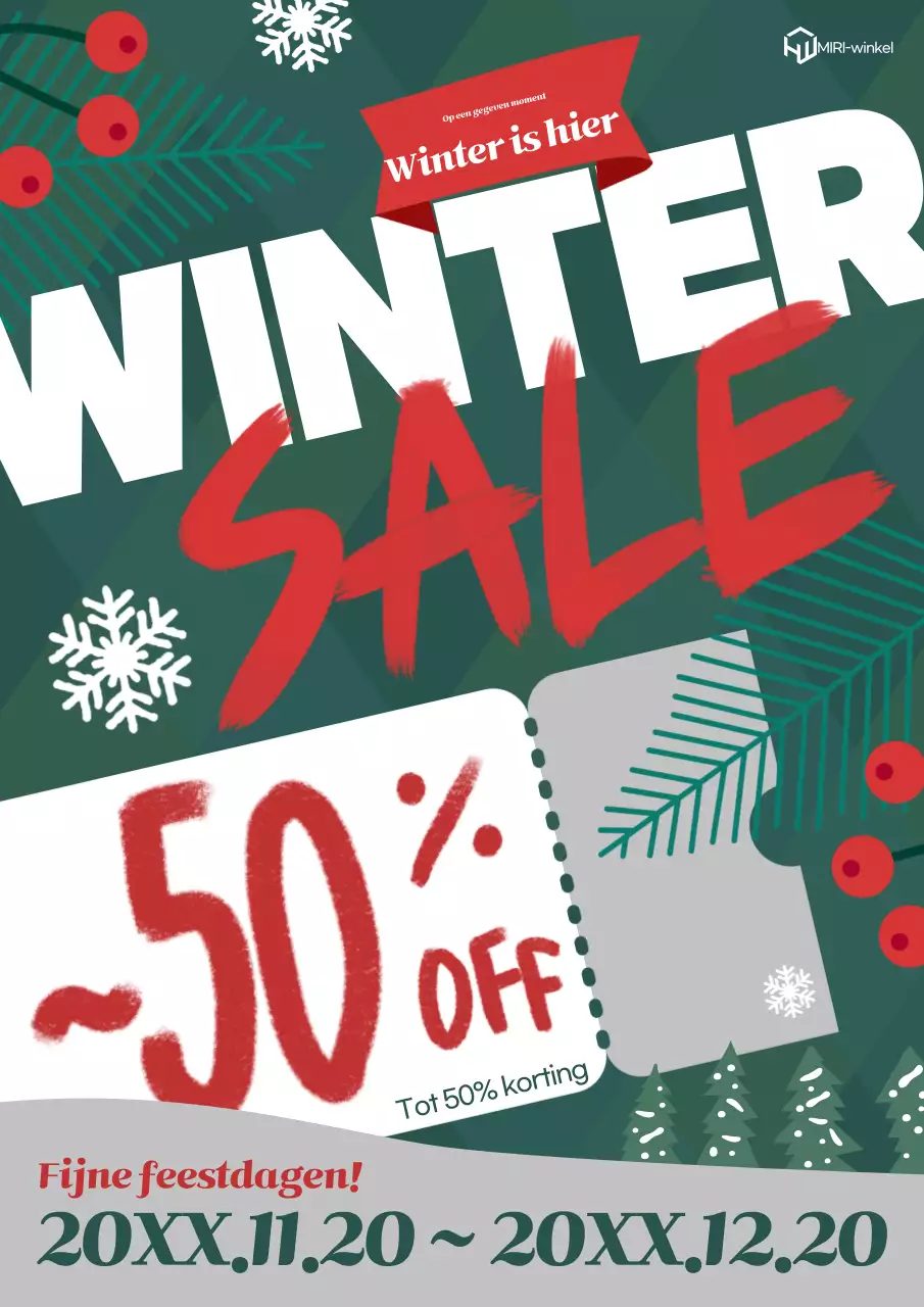 Green Retro Winteruitverkoop