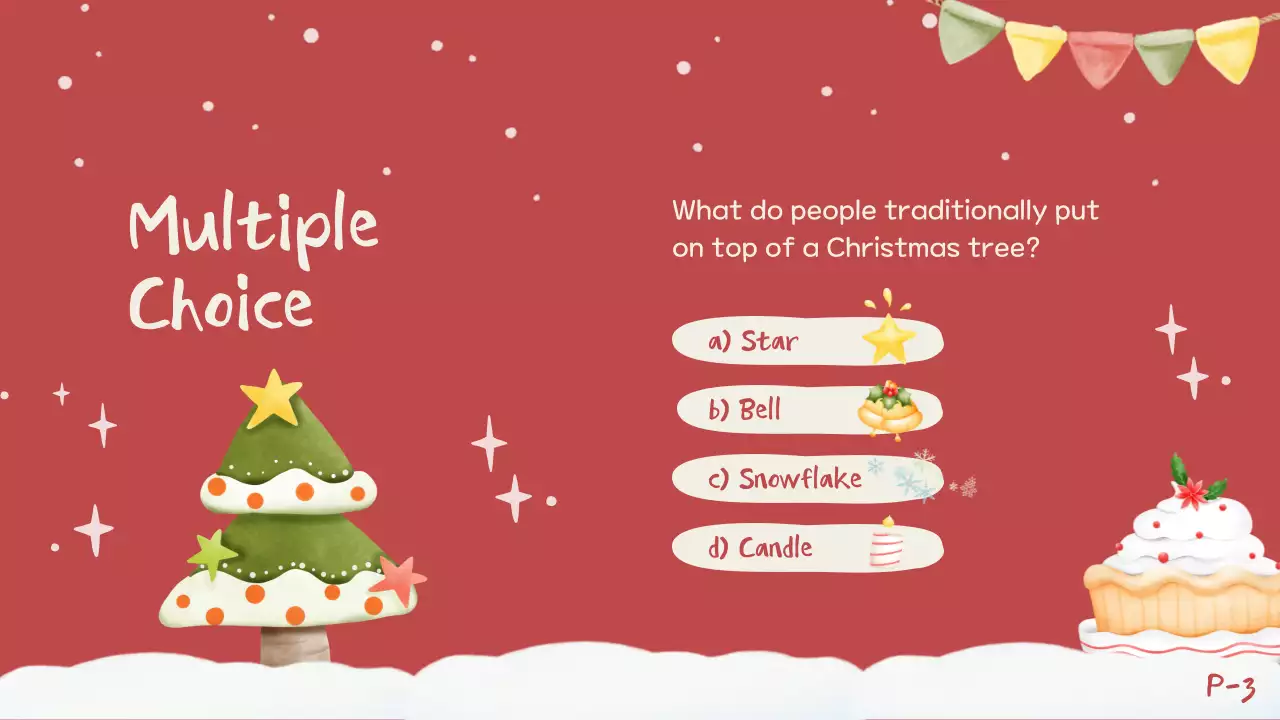 Red Festive Christmas Quiz Presentation