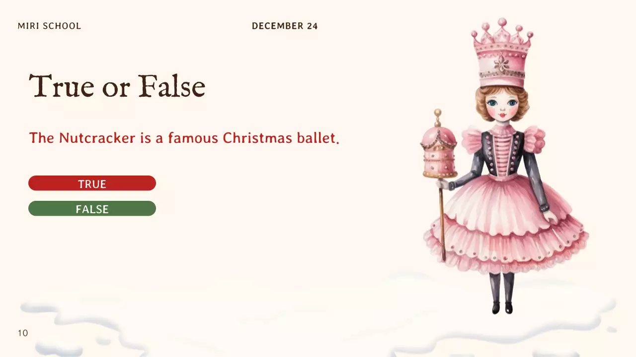 Beige Traditional Christmas Quiz Guide Presentation