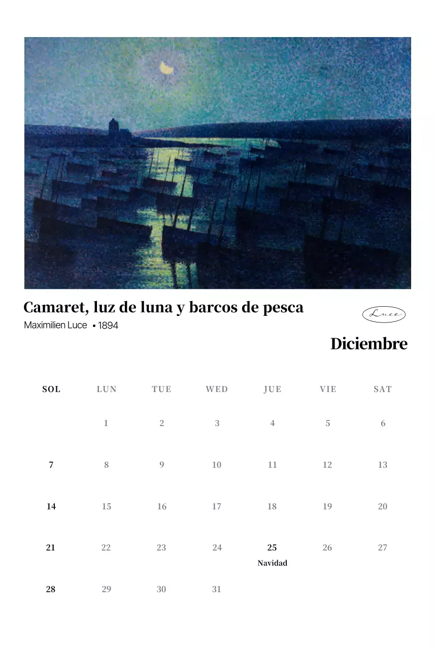 Calendario de Arte Clásico