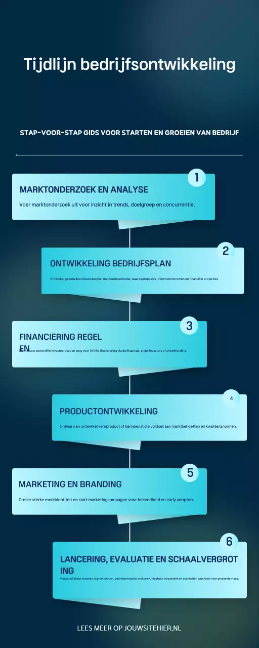 Blauw Blauw Bedrijfsontwikkeling Infographic