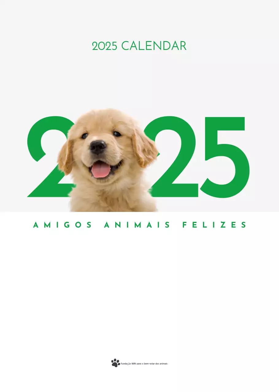 Calendário abstrato simples de animais