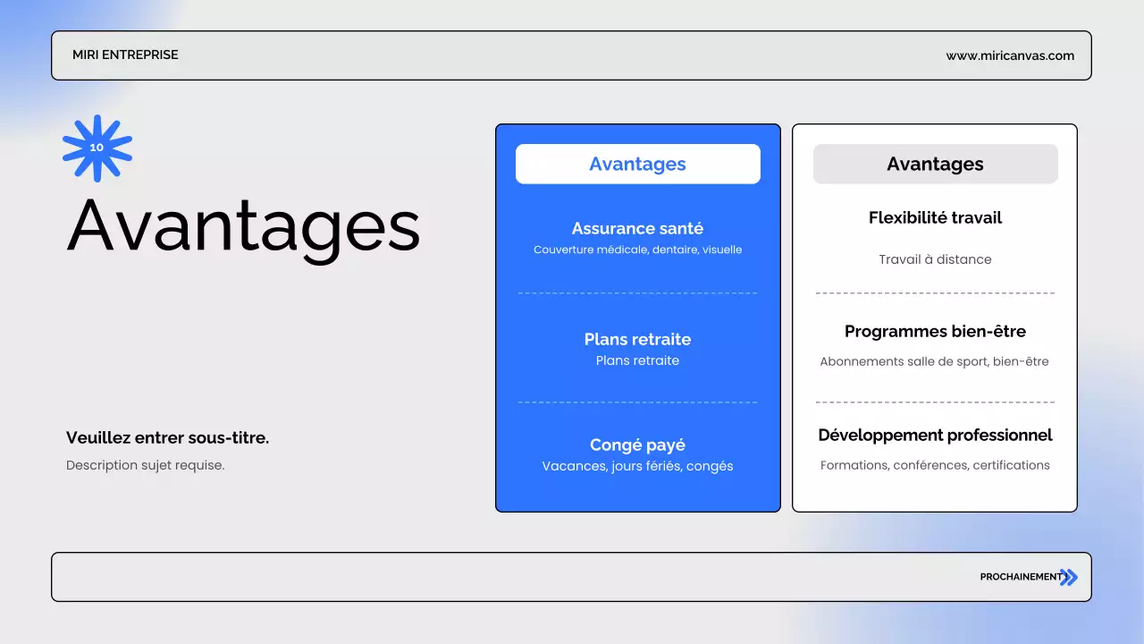 Présentation d'entreprise moderne de couleur bleue