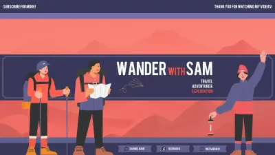 Orange Modern Travel Vlog YouTube Thumbnail